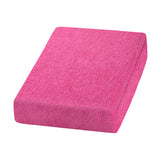 ActiveShop Beauty Chair / Bed Terry Sheet Elastic Cover 70cm × 190cm Pink - full product view at an angle on a white background