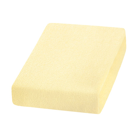 ActiveShop Beauty Chair / Bed Terry Sheet Elastic Cover 70cm × 190cm Yellow - full product view at an angle on a white background