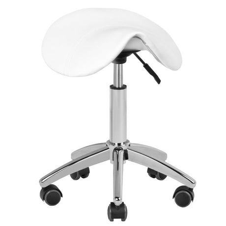 ActiveShop Beauty Stool AM-302 White - full product view at an angle on a white background