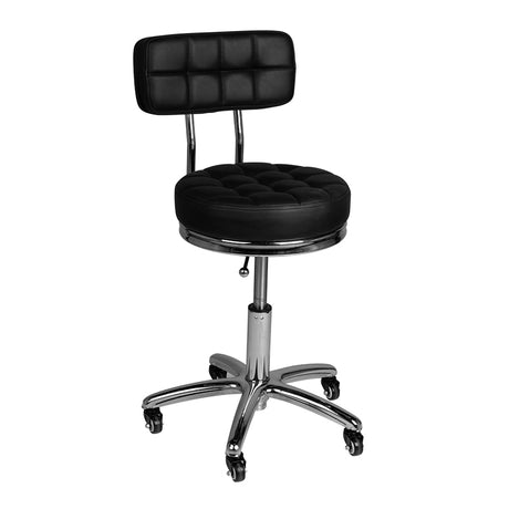 ActiveShop Beauty Stool AM-877 Black - full product view at an angle on a white background