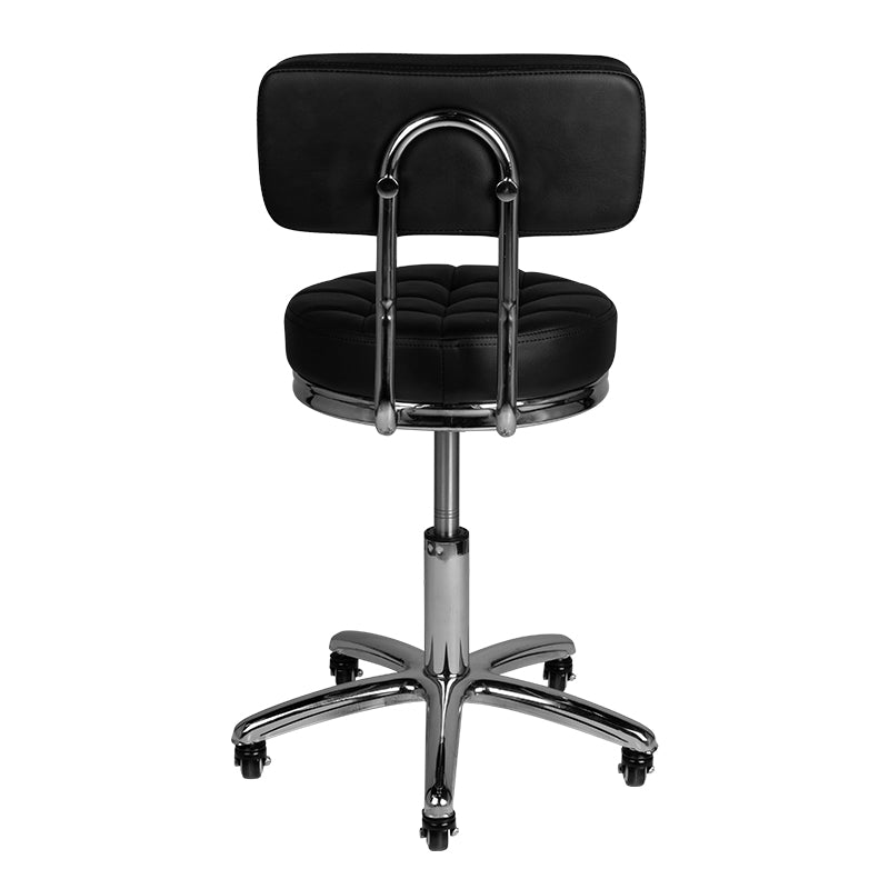 ActiveShop Beauty Stool AM-877 Black - full product view on a white background