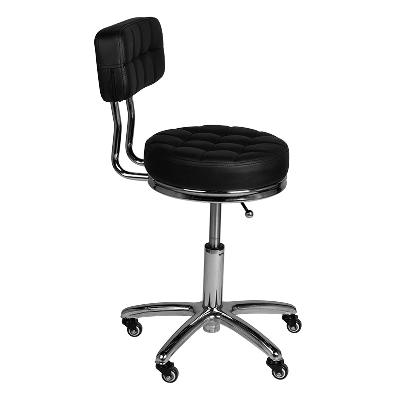 ActiveShop Beauty Stool AM-877 Black - full product view on a white background