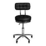 ActiveShop Beauty Stool AM-877 Black - close-up of the upholstery and adjustment details