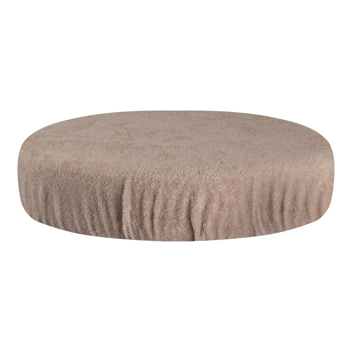 ActiveShop Beauty Stool Elastic Cover 30-35cm Terry Fabric Beige - full product view at an angle on a white background