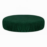 ActiveShop Beauty Stool Elastic Cover 30-35cm Terry Fabric Bottle Green - full product view at an angle on a white background