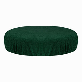 ActiveShop Beauty Stool Elastic Cover 30-35cm Terry Fabric Bottle Green - full product view at an angle on a white background