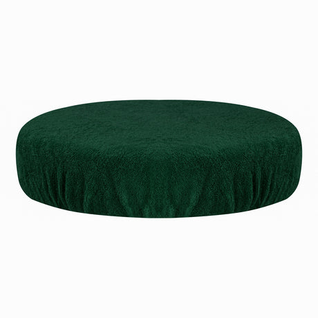 ActiveShop Beauty Stool Elastic Cover 30-35cm Terry Fabric Bottle Green - full product view at an angle on a white background