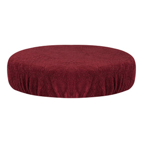 ActiveShop Beauty Stool Elastic Cover 30-35cm Terry Fabric Burgundy - full product view at an angle on a white background