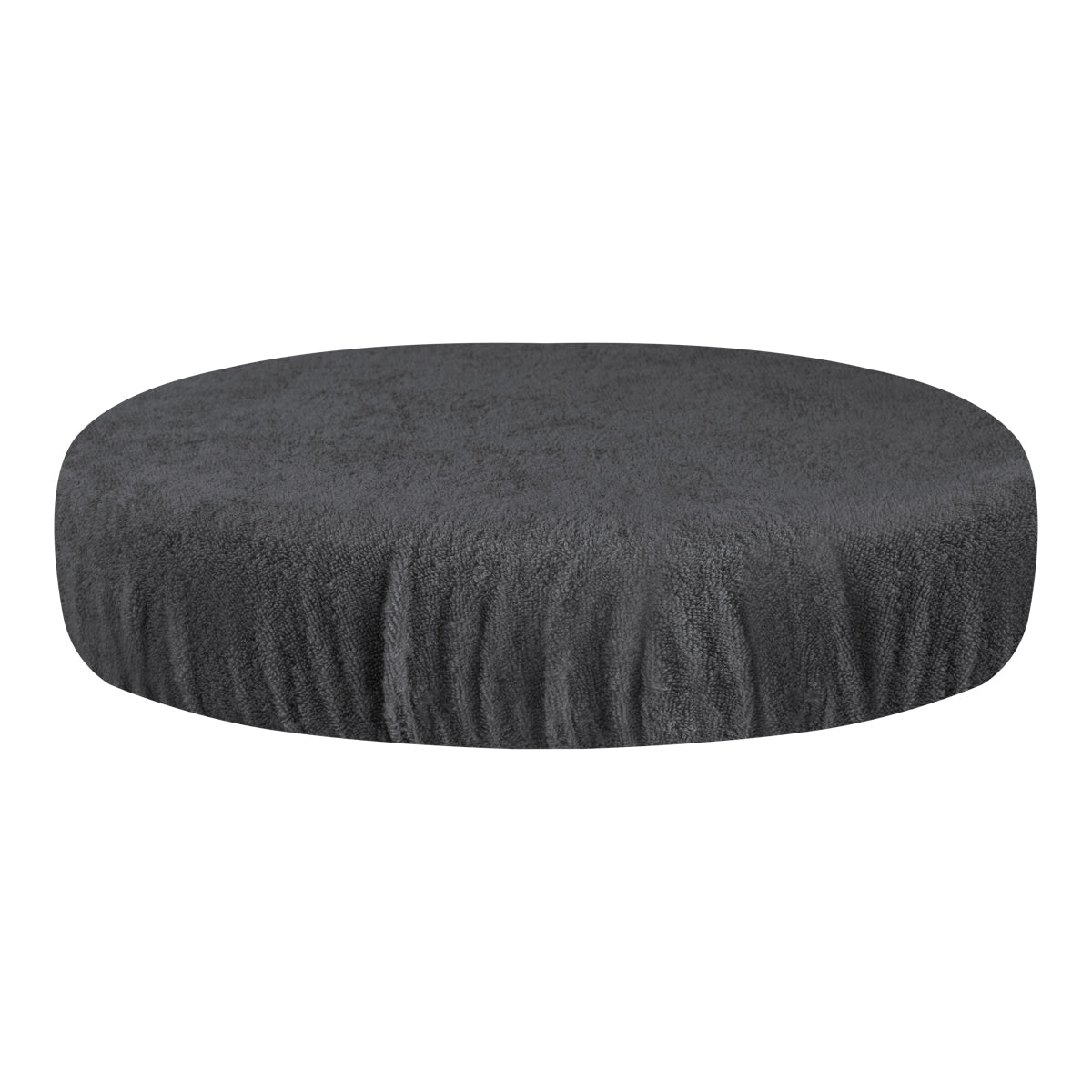 ActiveShop Beauty Stool Elastic Cover 30-35cm Terry Fabric Graphite - full product view at an angle on a white background