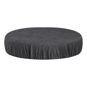 ActiveShop Beauty Stool Elastic Cover 30-35cm Terry Fabric Graphite - full product view at an angle on a white background