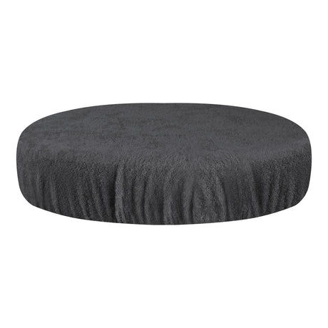 ActiveShop Beauty Stool Elastic Cover 30-35cm Terry Fabric Graphite - full product view at an angle on a white background