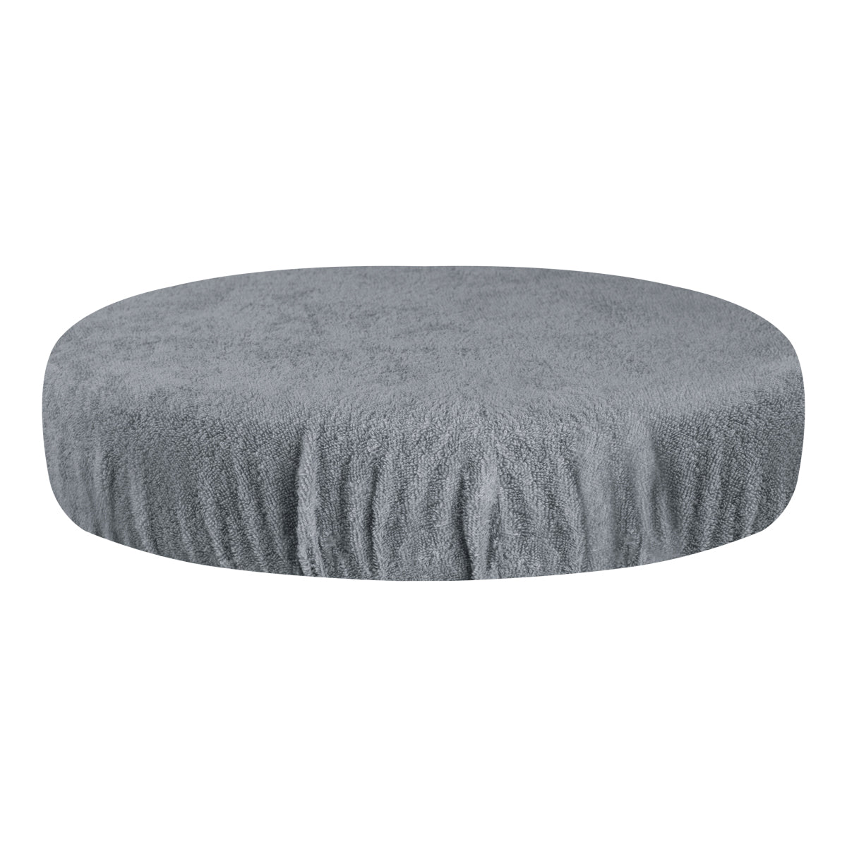 ActiveShop Beauty Stool Elastic Cover 30-35cm Terry Fabric Grey - full product view at an angle on a white background