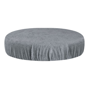 ActiveShop Beauty Stool Elastic Cover 30-35cm Terry Fabric Grey - full product view at an angle on a white background