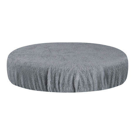 ActiveShop Beauty Stool Elastic Cover 30-35cm Terry Fabric Grey - full product view at an angle on a white background