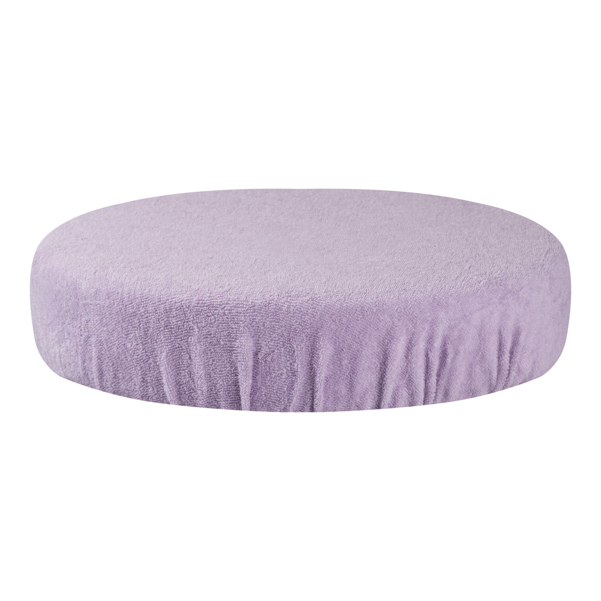 ActiveShop Beauty Stool Elastic Cover 30-35cm Terry Fabric Violet - full product view at an angle on a white background