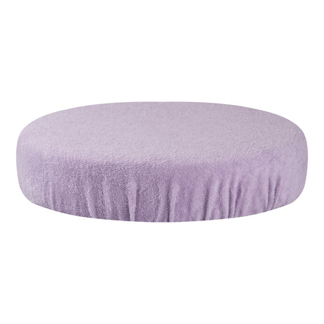 ActiveShop Beauty Stool Elastic Cover 30-35cm Terry Fabric Violet - full product view at an angle on a white background