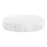 ActiveShop Beauty Stool Elastic Cover 30-35cm Terry Fabric White - full product view at an angle on a white background