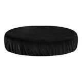 ActiveShop Beauty Stool Elastic Cover 35-40cm Velour Black - full product view at an angle on a white background