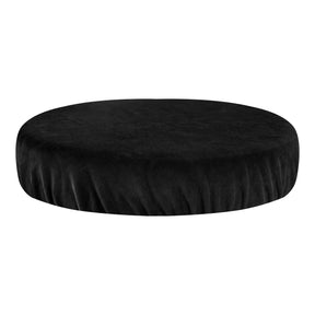 ActiveShop Beauty Stool Elastic Cover 35-40cm Velour Black - full product view at an angle on a white background