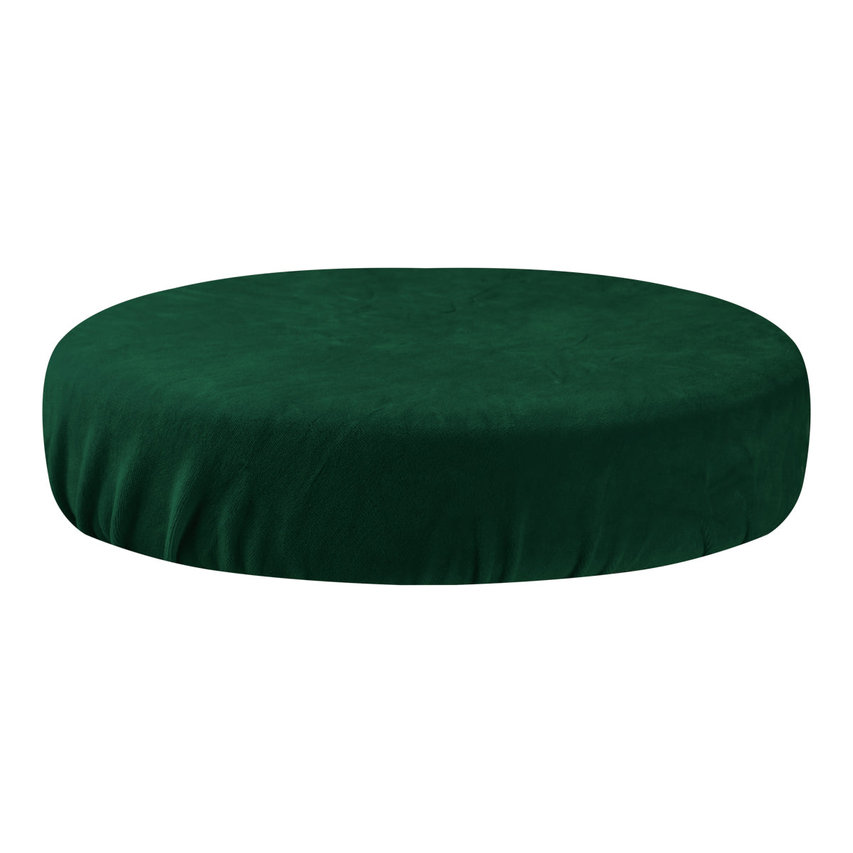 ActiveShop Beauty Stool Elastic Cover 35-40cm Velour Bottle Green - full product view at an angle on a white background
