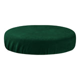 ActiveShop Beauty Stool Elastic Cover 35-40cm Velour Bottle Green - full product view at an angle on a white background