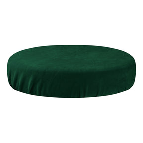 ActiveShop Beauty Stool Elastic Cover 35-40cm Velour Bottle Green - full product view at an angle on a white background
