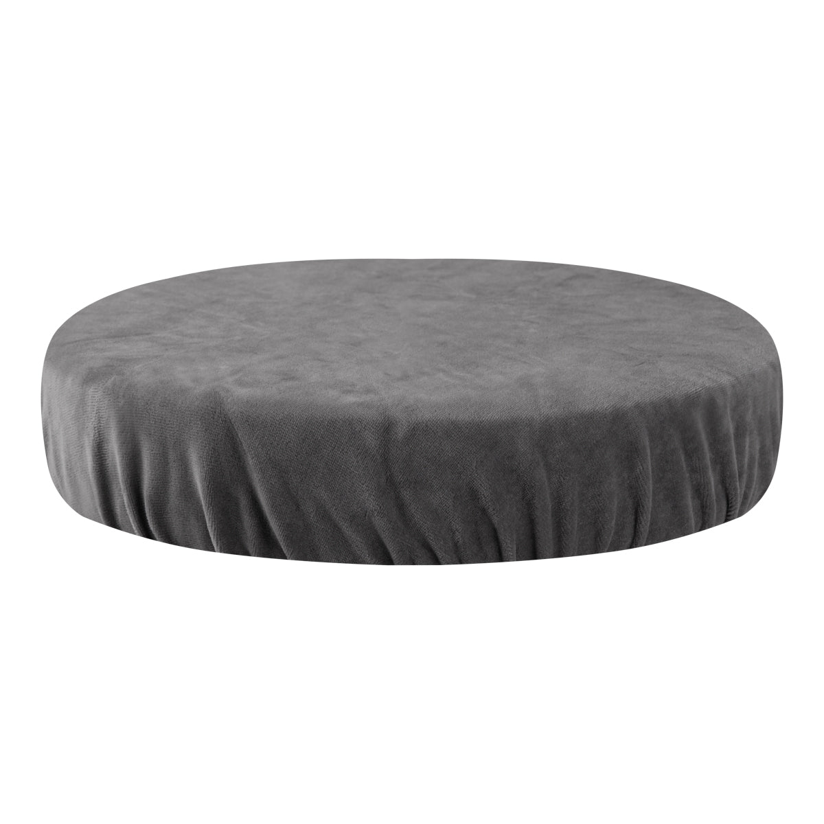 ActiveShop Beauty Stool Elastic Cover 35-40cm Velour Grey - full product view at an angle on a white background