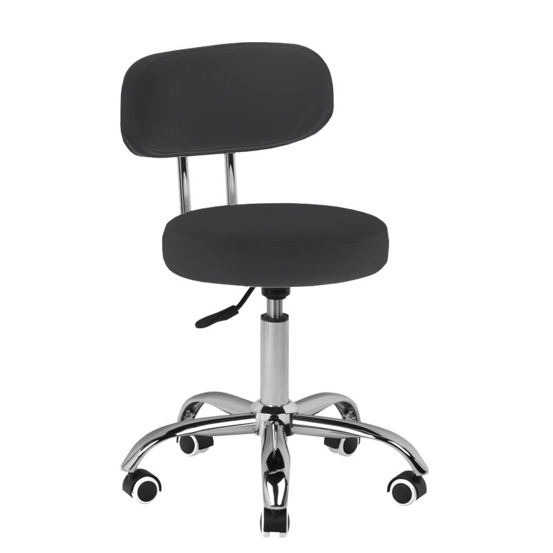 ActiveShop Beauty Stool For Pedicure A-007 Black - full product view at an angle on a white background
