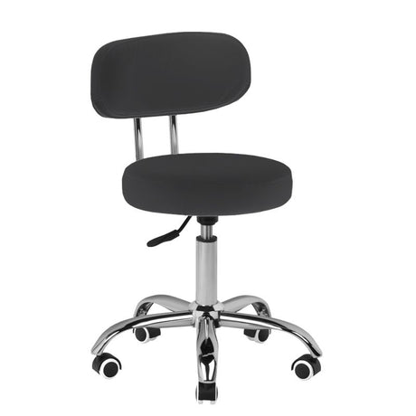 ActiveShop Beauty Stool For Pedicure A-007 Black - full product view at an angle on a white background