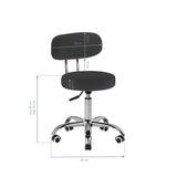 ActiveShop Beauty Stool For Pedicure A-007 Black - full product view on a white background