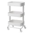 ActiveShop Beauty Trolley HS05 White - front view showing the storage and construction details