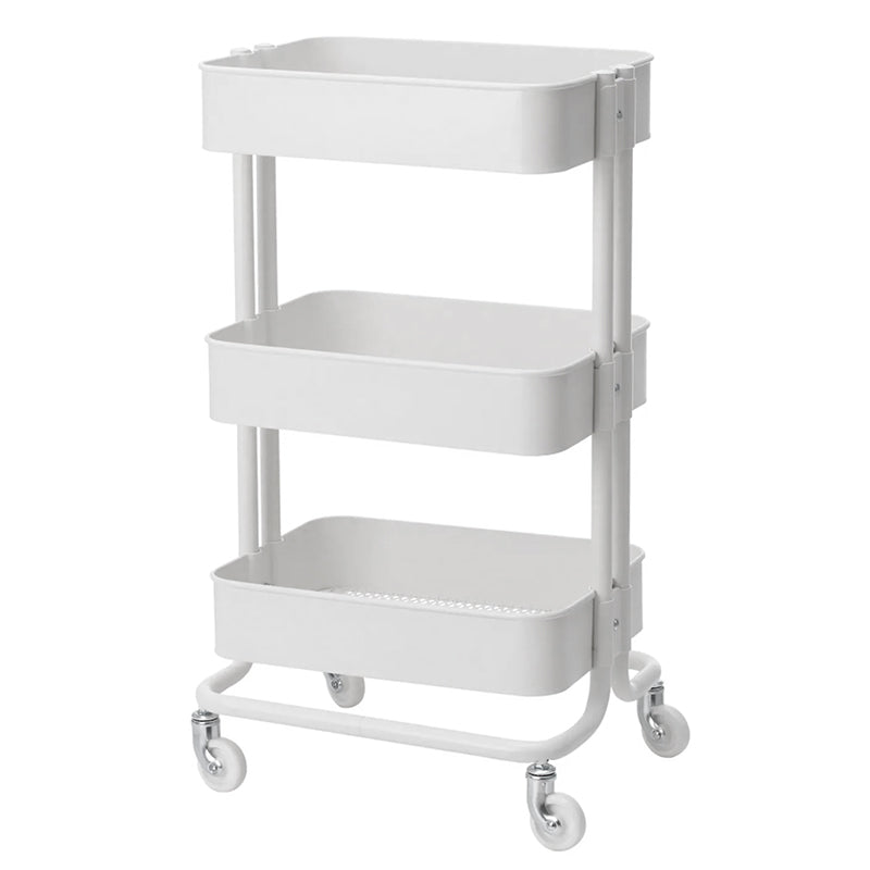 ActiveShop Beauty Trolley HS05 White - front view showing the storage and construction details