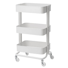 ActiveShop Beauty Trolley HS05 White - front view showing the storage and construction details