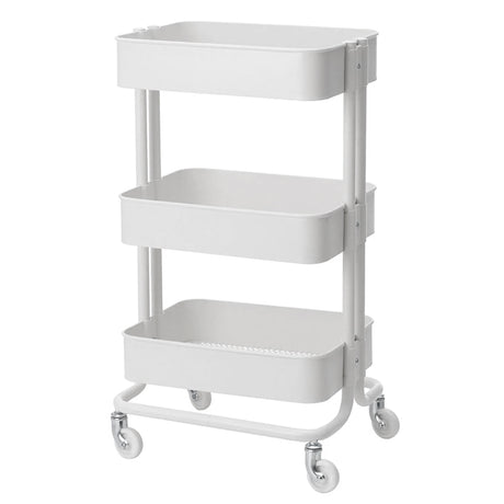 ActiveShop Beauty Trolley HS05 White - front view showing the storage and construction details