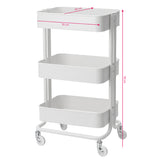 ActiveShop Beauty Trolley HS05 White - front view showing the storage and construction details