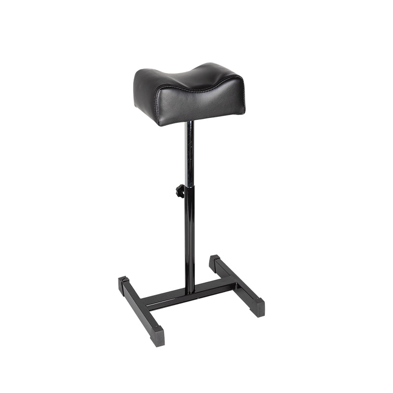 ActiveShop Bell Height-Adjustable Pedicure Footrest Black - full product view at an angle on a white background