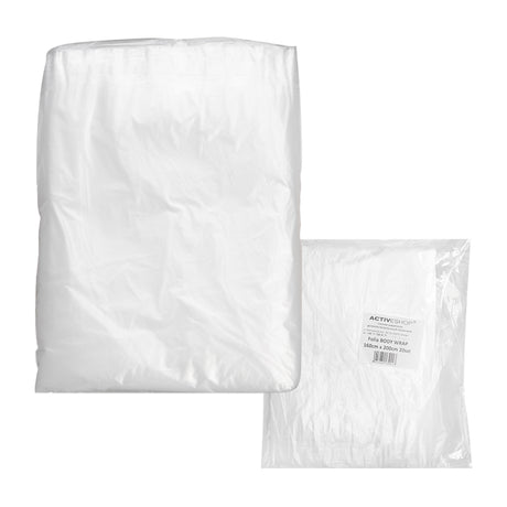 ActiveShop Body Wrap Film, 20 Pcs 160cm X 200cm - arranged with the included components on a white background