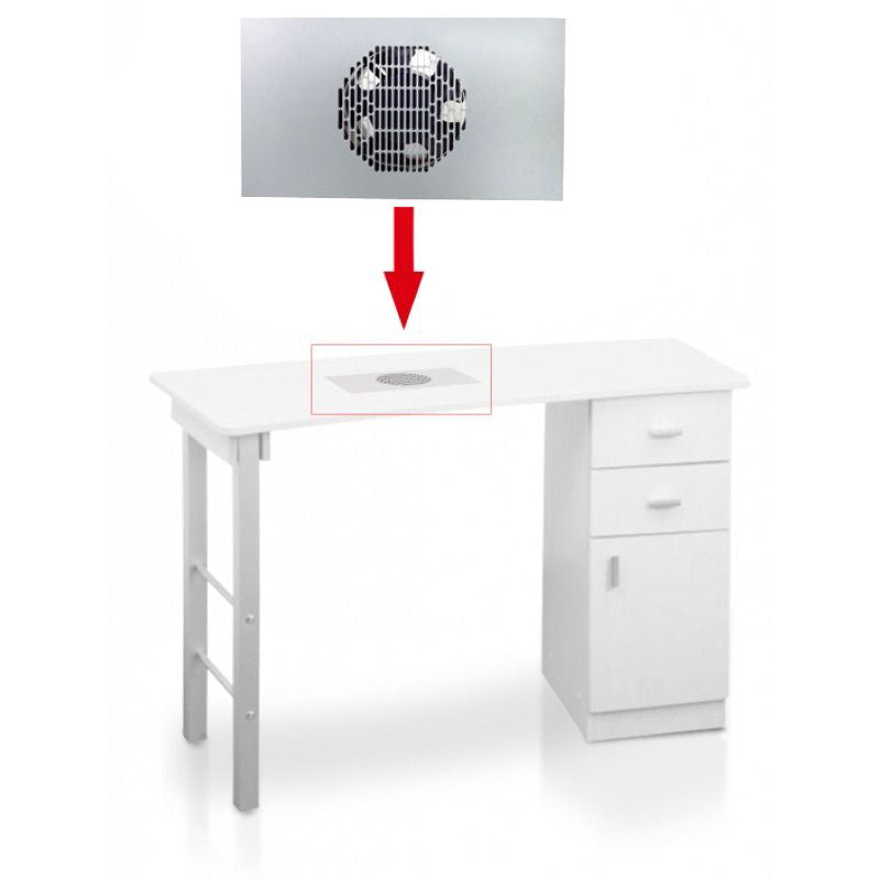 ActiveShop Built-In Silver Dust Collector - main unit with included components on a white background