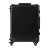 ActiveShop Case Portable Makeup Stand T-27 Black - portable makeup station opened to show the mirror and storage trays