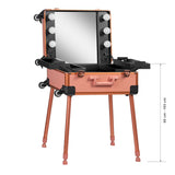 ActiveShop Case Portable Makeup Stand T-27 Rose Gold - portable makeup station with its dimensions shown