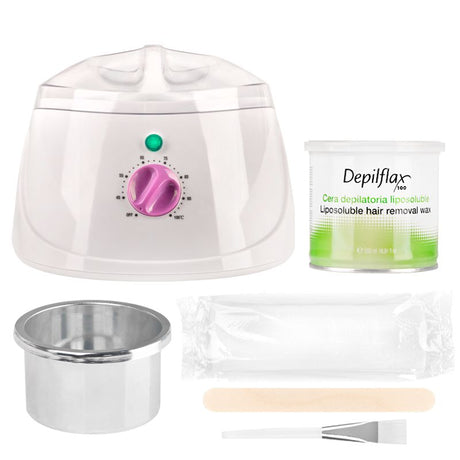 ActiveShop Catalonia Waxing Kit - arranged with the included components on a white background