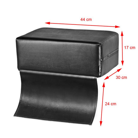 ActiveShop Children's Barber Chair Booster Seat Black - dimensions and measurements shown