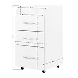 ActiveShop Combi Cabinet II White - front view showing the storage and construction details