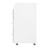 ActiveShop Combi Cabinet II White - front view showing the storage and construction details