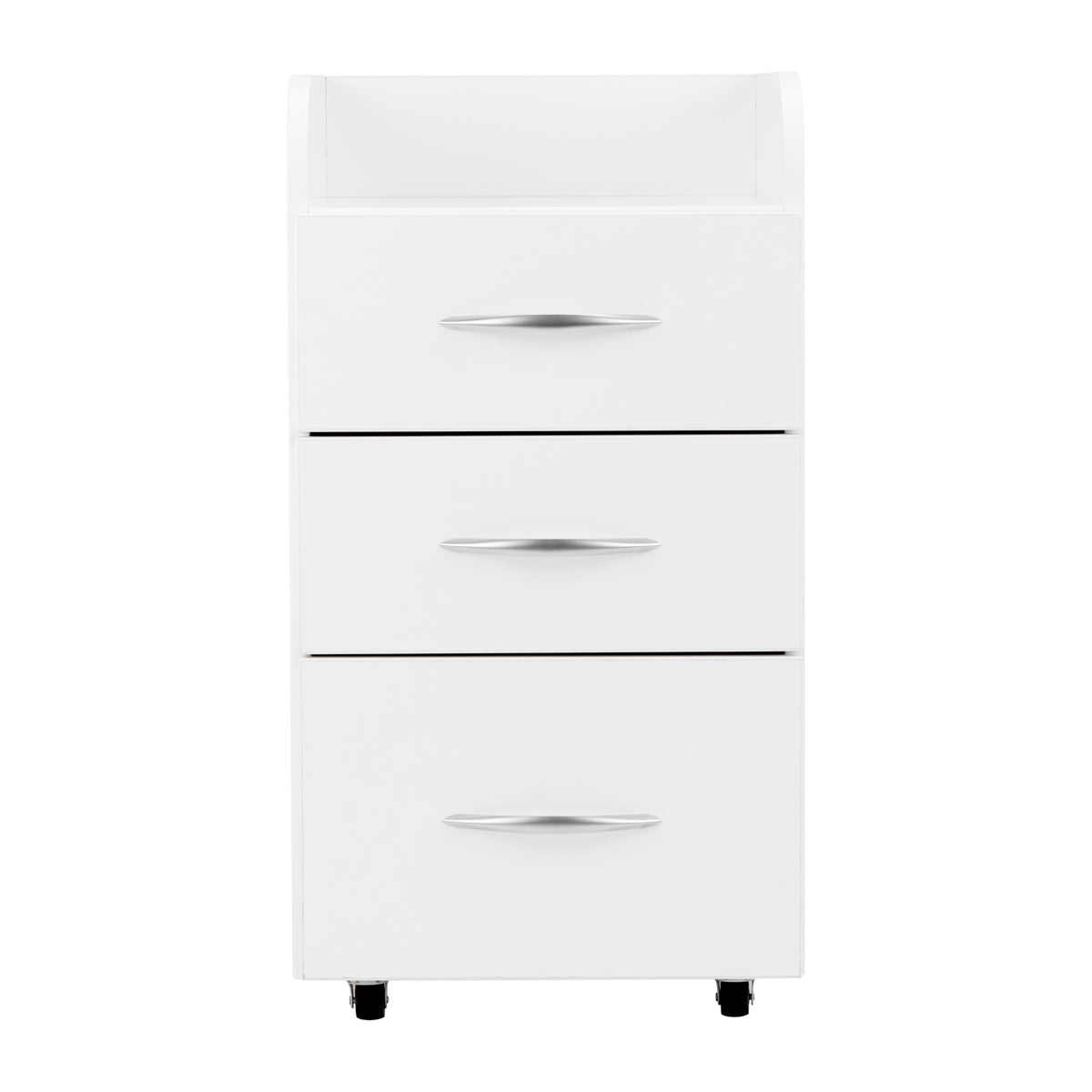 ActiveShop Combi Cabinet II White - front view showing the storage and construction details