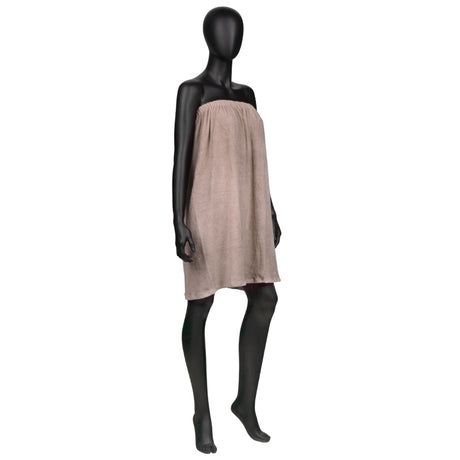 ActiveShop Cotton Wrap Towel Robe For Beauty Treatments Beige - isolated on a white background