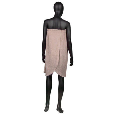 ActiveShop Cotton Wrap Towel Robe For Beauty Treatments Beige - isolated on a white background