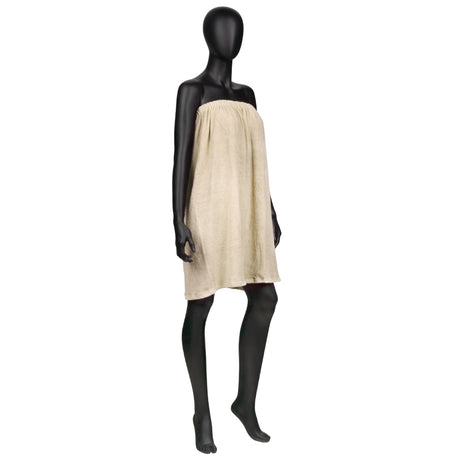 ActiveShop Cotton Wrap Towel Robe For Beauty Treatments Creamy - isolated on a white background