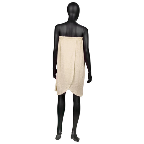 ActiveShop Cotton Wrap Towel Robe For Beauty Treatments Creamy - isolated on a white background