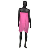 ActiveShop Cotton Wrap Towel Robe For Beauty Treatments Pink - isolated on a white background